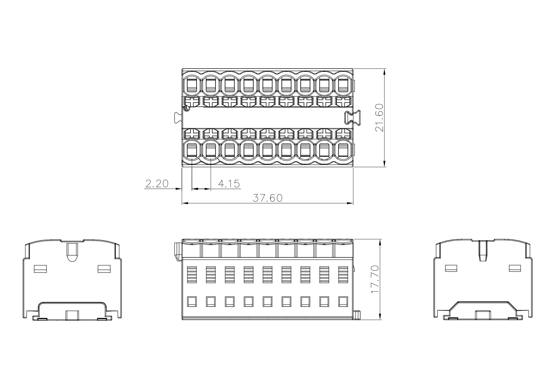 直插式配电块TPA1.5-18-GY