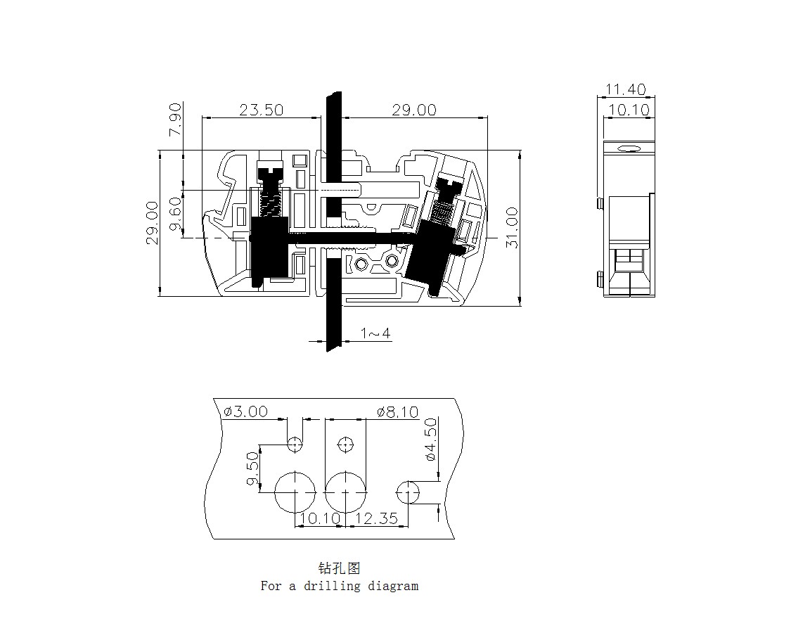 PCB穿墙接线端子SCWH10S