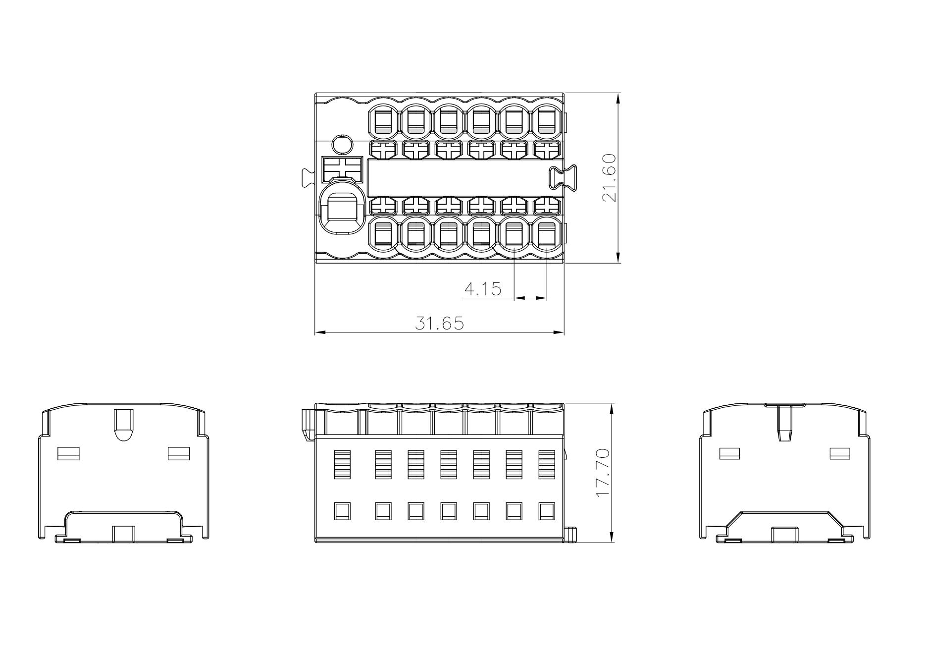 直插式配电块TPA4/1.5-13-GY